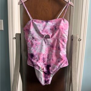Pink and Purple Tie-Dye Swimsuit